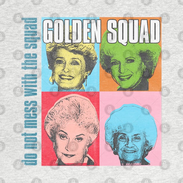 vintage retro the golden squad pop art by psninetynine